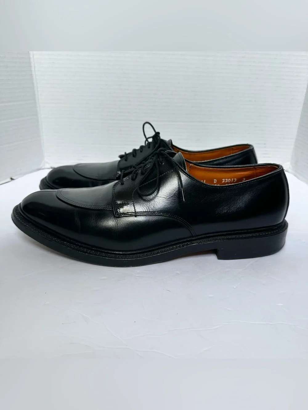 Allen Edmonds Men’s Black Walton Oxfords Lace Up Split Front Dress Shoes-Size 11